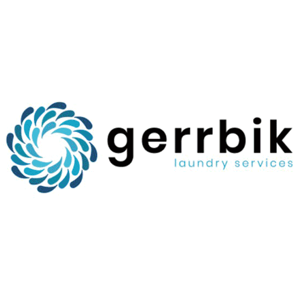 A gif of Gerrbik Laundry Services. There are images of clothes being washed, cleaned and washing equipment.