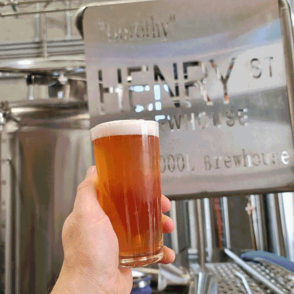 A gif of Henry St Brewhouse. There are images of the brewery, their beer products and a pot of beer.