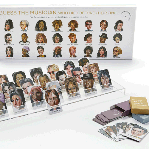 A gif of Journey of Something, design Australian puzzles. This puzzle is ‘Guess Who’ but with famous musicians.