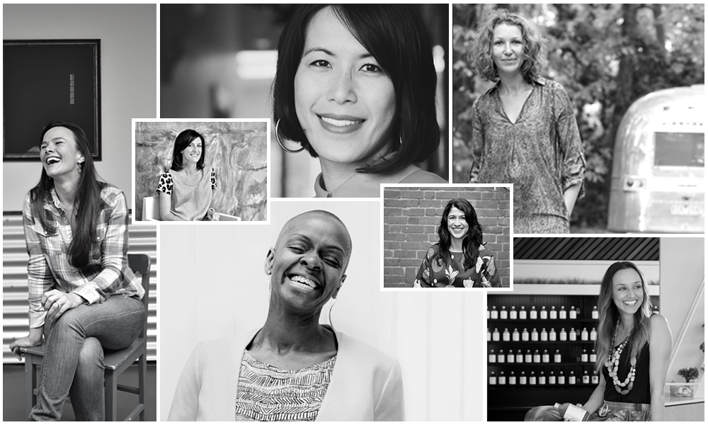 A black and white collage of the women featured in the article.